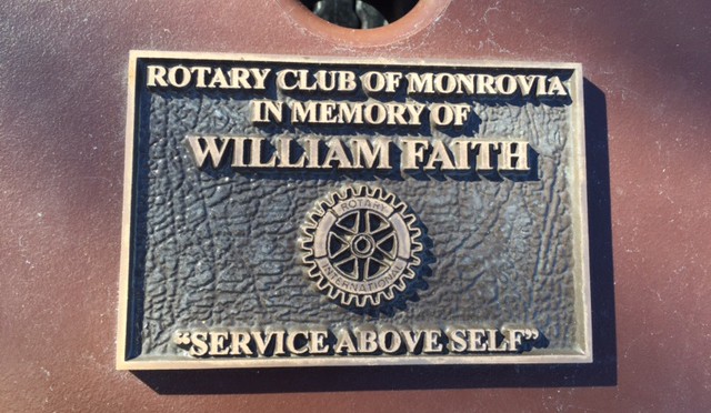 Picnic Table at Rotary Park Honors Bill Faith
